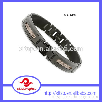 Cool design black color germanium titanium sports energy bracelet